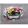 Image 1 : Capodimonte Hand Painted Italian Porcelain Flower Basket