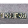 Image 1 : Set of 2 1969 Alberta License Plates