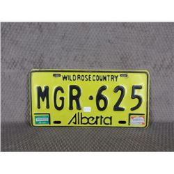 Yellow & Black No Year Alberta License Plates