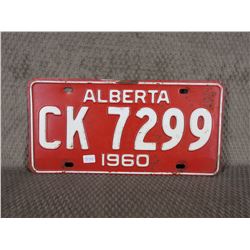 1960 Alberta License Plate