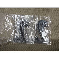 Set of 2 Plastic Cobra Stick-on Emblems