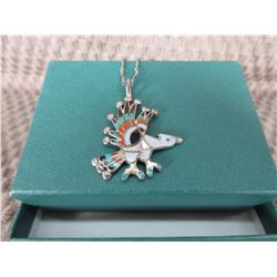 Eagle Silver & Turquoise Necklace