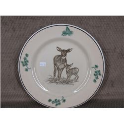 Mountain Trails Western Canadian Art - Doe & Fawn Plate