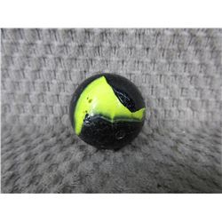 Vintage Large Black & Yellow Marble 1 3/8 inch