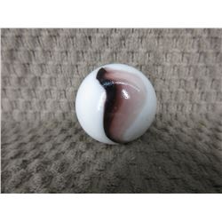 Vintage Large White &  Brown Marble 1 3/8 inch