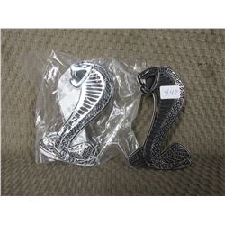 Set of 3 Plastic Cobra Stick-on Emblems