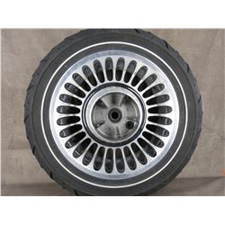 Used 180/65B16 M/C 81H Dunlop D407 Harley Front Tire on H-D Wheel T16X5.00 MT