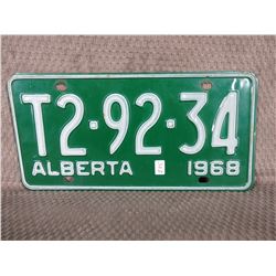 1968 Alberta License Plate