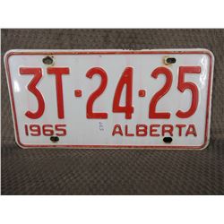 1965 Alberta License Plate