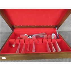 Community Silverware in Wood Box