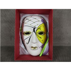 Painted Ceramic Face Mask - Wall Décor