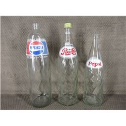 3 - Large Pepsi Bottles