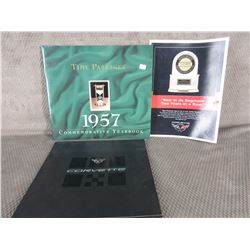 2002 Corvette Dealers Brochure, Time Passage 1957 Commemortive Year Book, Corvette JD Power Decal