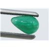 Image 1 : 1.48 Carat Cabochon Pear-Shaped Emerald