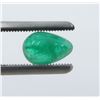 Image 1 : 1.21 Carat Cabochon Pear-Shaped Emerald