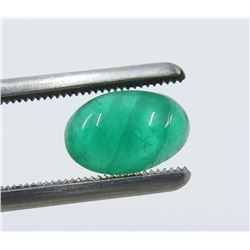 1.93 Carat Cabochon Oval Emerald