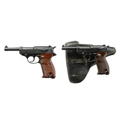 2 WWII PROOFED P38 SEMI AUTO PISTOLS.