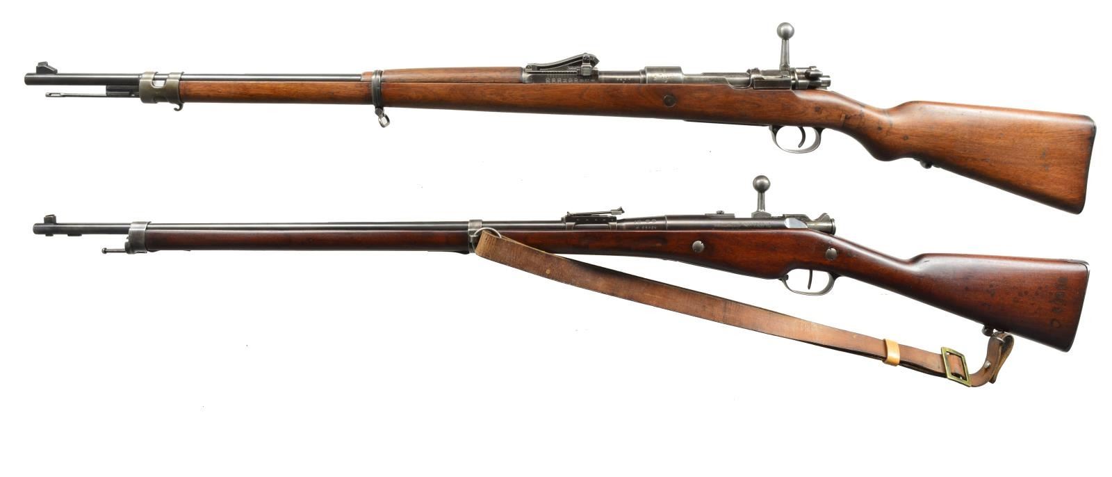 2 WW1 MILITARY BOLT ACTION RIFLES.