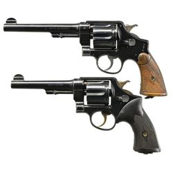 2 S&W MODEL 1917 REVOLVERS.