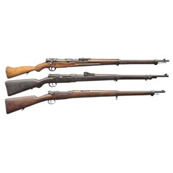 3 MILITARY BOLT ACTION RIFLES.