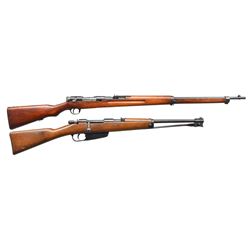 2 WWII BOLT ACTION MILITARY RIFLES.