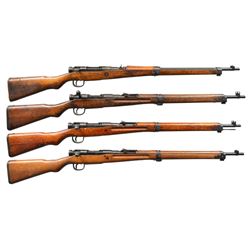 4 JAPANESE TYPE 99 BOLT ACTION RIFLES.