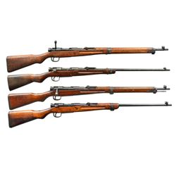4 JAPANESE TYPE 99 BOLT ACTION RIFLES.