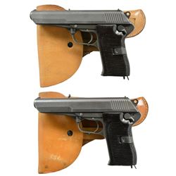 2 CZ MODEL 52 SEMI-AUTO PISTOLS.