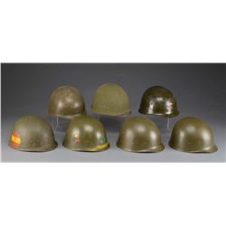 7 US M1 HELMET LINERS.