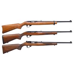3 RUGER MODEL 10/22 SEMI-AUTO RIFLES.