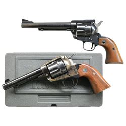 2 RUGER SINGLE ACTION REVOLVERS.