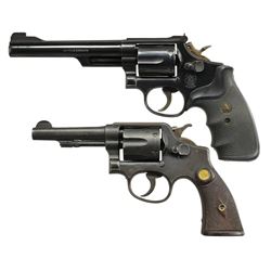 2 SMITH & WESSON REVOLVERS; MODELS 19 & VICTORY.