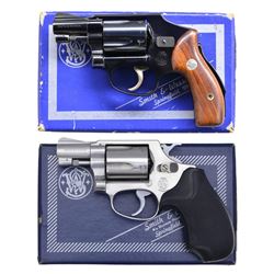 2 S&W 38 SPL. REVOLVERS: MODEL 10 & 637 AIRWEIGHT.