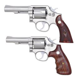 2 SMITH & WESSON MODEL 64-3 DA REVOLVERS.