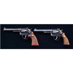 2 SMITH & WESSON K22 MASTERPIECE DA REVOLVERS.