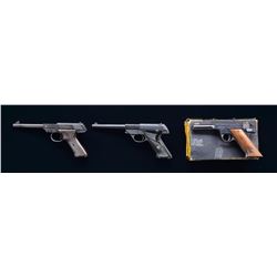 3 HI STANDARD SEMI AUTO PISTOLS.