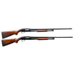 2 WINCHESTER MODEL 12 PUMP SHOTGUNS.