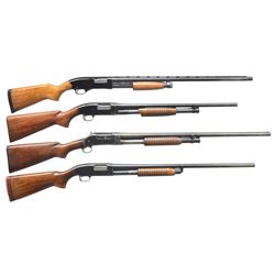 4 WINCHESTER PUMP SHOTGUNS.