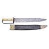 Image 1 : LARGE EARLY AMERICAN BOWIE KNIFE & SHEATH.
