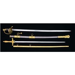 2 CIVIL WAR US OFFICER’S SWORDS.