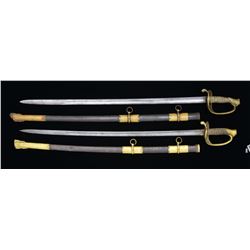 2 M1850 STAFF & FIELD OFFICERS SWORDS.