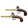 Image 2 : ATTRACTIVE PAIR OF BRASS BARRELED, BRASS FRAMED