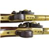 Image 9 : ATTRACTIVE PAIR OF BRASS BARRELED, BRASS FRAMED