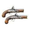 Image 1 : FINE PAIR OF ENGLISH FLINTLOCK TRAVELERS PISTOLS.