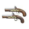 Image 2 : FINE PAIR OF ENGLISH FLINTLOCK TRAVELERS PISTOLS.