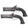 Image 2 : PAIR OF R. WATMOUGH O/U PERCUSSION PISTOLS.