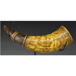 POWDER HORN OF “CALEB HOWE” 1750.