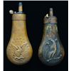 Image 1 : 2 CIVIL WAR PISTOL FLASKS W/ EAGLES.