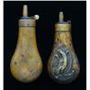 Image 2 : 2 CIVIL WAR PISTOL FLASKS W/ EAGLES.