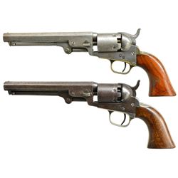 2 COLT 1849 POCKET MODEL REVOLVERS.